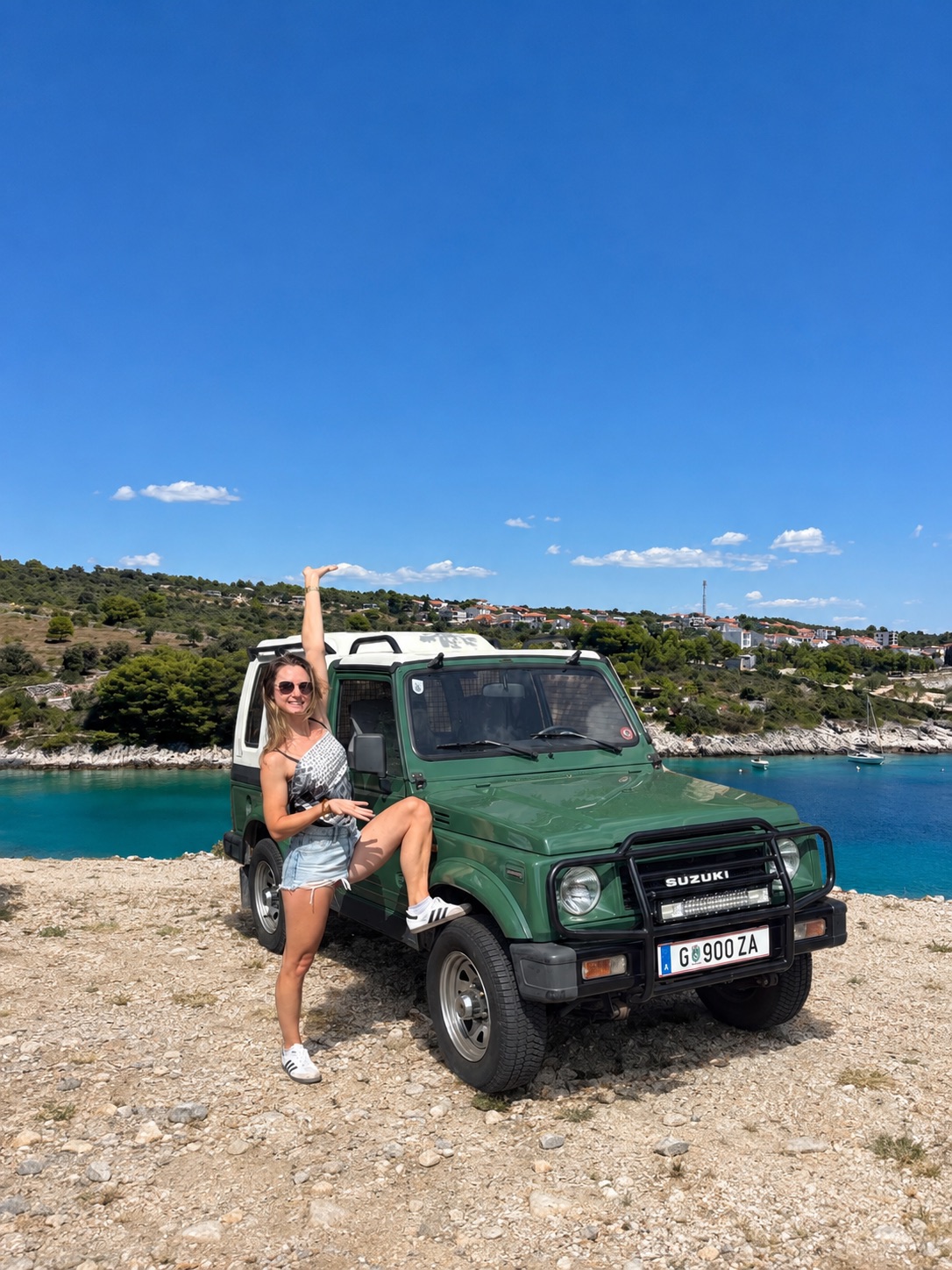 The Cafe on the Roast Suzuki Samurai in Croatia during the build
